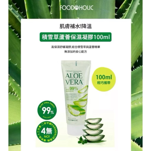 ?炎炎夏日 ?韓國 FOODAHOLIC 積雪草蘆薈保濕凝膠 100ml