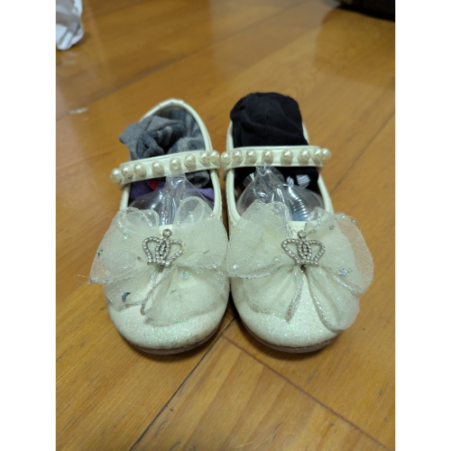 白色蕾絲童鞋 16cm