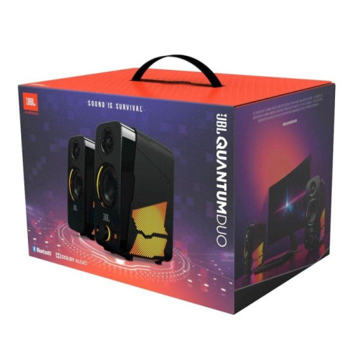 台灣出貨JBL Quantum DUO 遊戲電競個人電腦喇叭音響 RGB燈效 獨立高低音砲 平輸