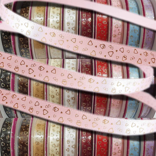 西西手工藝材料 26447 3分燙金空心緞帶(長約270cm) 花藝花束設計 髮夾DIY 蝴蝶結材料 禮品包裝 滿額免運