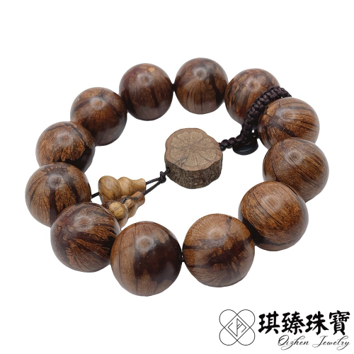 【琪臻珠寶】 天然老山梅花沉20mm圓珠手串手珠(菊花藤菊花木_開運平安_隨機出貨)