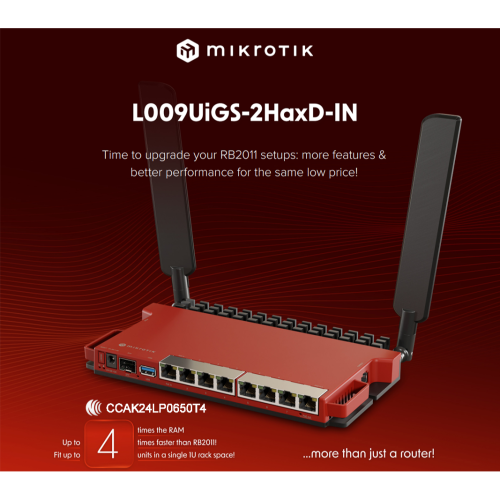 【MikroTik台灣代理】公司貨 L009UiGS-2HaxD-IN WIFI 6 無線路由器