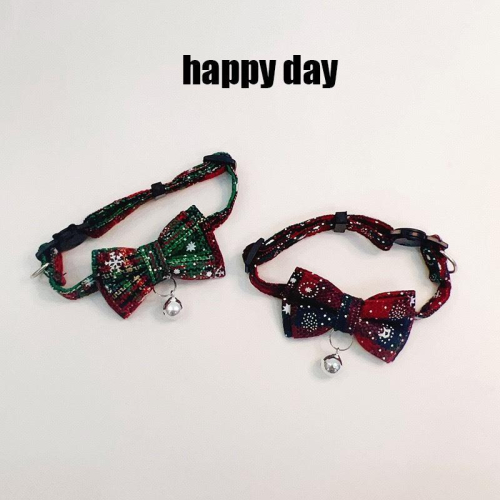 現貨 寵物領結狗狗貓貓蝴蝶結領結中小型犬質感聖誕節色系紅色綠色格紋白色雪花小鈴噹款項圈自調尺寸頸部裝飾