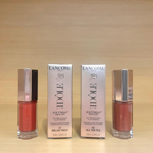 栗子美妝?｜LANCOME 專櫃中文標 蘭蔻 唯我精華果凍唇蜜 40 27 烏龍茶凍 糖漬蜜桃 8.5ml 全新正貨