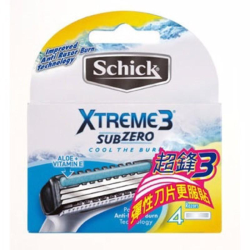 【Schick舒適牌】－超鋒3 刮鬍刀片 4入