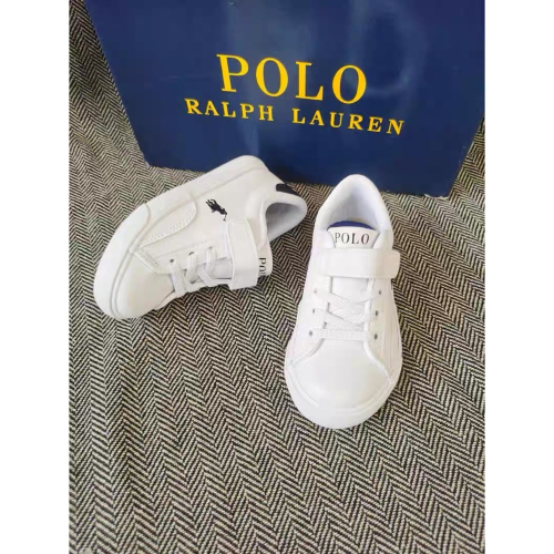 美國??小白鞋 白色軟皮 搭扣休閒鞋 polo經典款 白色百搭 簡約有氣質 大童 男女童