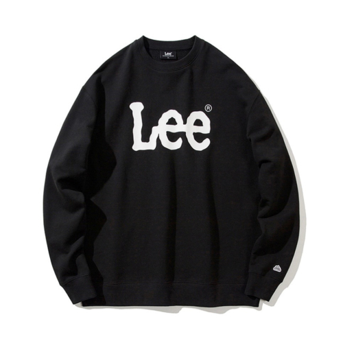 Lee logo 大學T 黑色