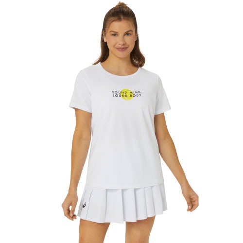 = 威勝 運動用品 = 24年 Asics TENNIS CLASS 系列 女 短袖上衣 2042A297-100