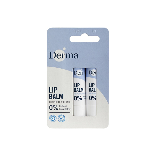 【Derma】小燭樹植萃護唇膏 4.8g-2入組/滋潤/無香味/溫和/純素/天然/無添加/天然蠟質/丹麥
