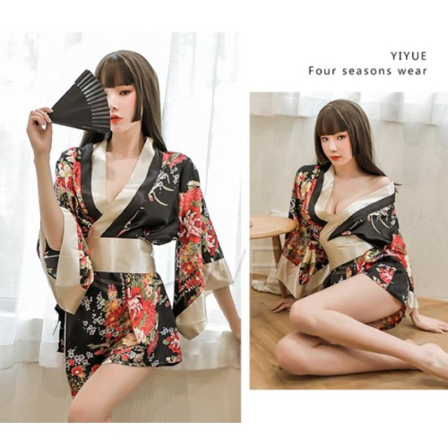 佳麗撫子‧性感和服角色服(黑)