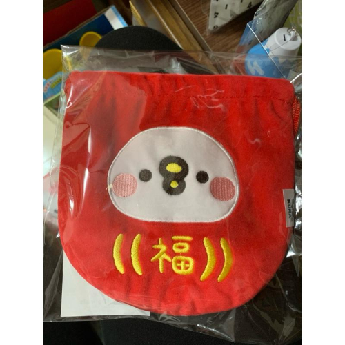 藏壽司 卡納赫拉造型絨毛束口袋 P助款 紅色