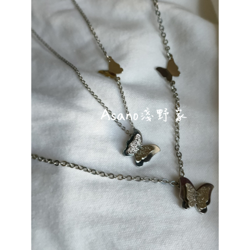 戀與製作人．同人延伸．許墨印象銀色微鑲蝴蝶套組（項鍊＋手鍊可單售）