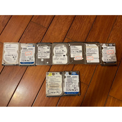 有壞軌的硬碟 9顆 7顆500G 1顆160G 1顆320G