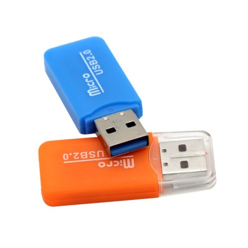 迷你讀卡器MicroSD/TF讀卡器TF讀卡器(顏色隨機)(support 500GB SD card) J-1473