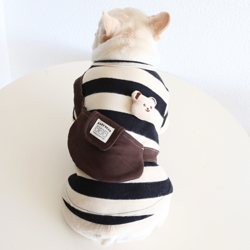 【汪喵森活】BABY BEAR 背包條紋衣 狗衣服 比熊 博美 貴賓 貓咪 小型犬 法鬥 英鬥 柴犬 柯基