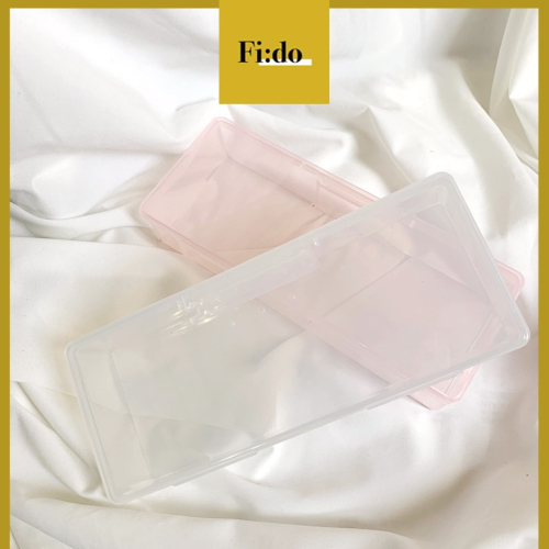 Fido｜美甲簡約工具收納盒 pp塑膠收納凝膠筆盒 雙層磨棒收納盒 甘皮剪工具盒 美甲工具盒【現貨】