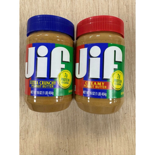 **愛洛奇**美國JIF花生醬(454g/瓶)(香滑，顆粒)