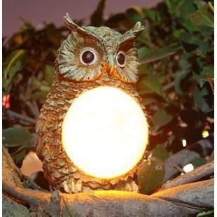 ╭☆April shop☆╮光控 太陽能燈 樹脂燈 庭院燈 貓頭鷹燈 花園燈別墅燈A0236[03-4]