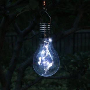 ☆四月科技能源☆新款光控太陽能燈泡掛燈戶外草坪燈 太陽能庭院裝飾燈4LED燈泡 防水A0420{03-4}