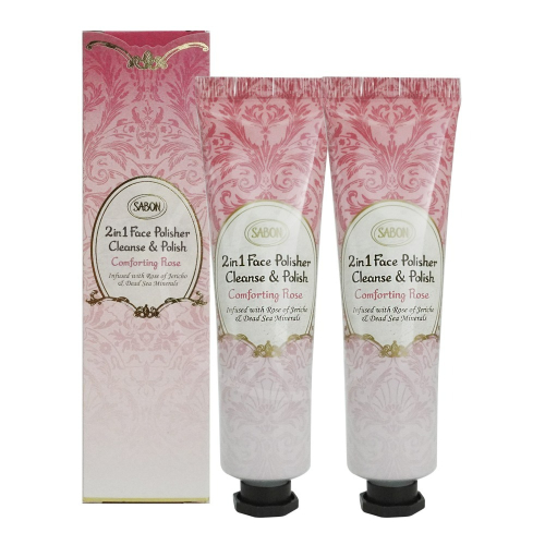 SABON 二合一臉部純淨磨砂膏(60ml)X2 珍萃玫瑰【Try it】