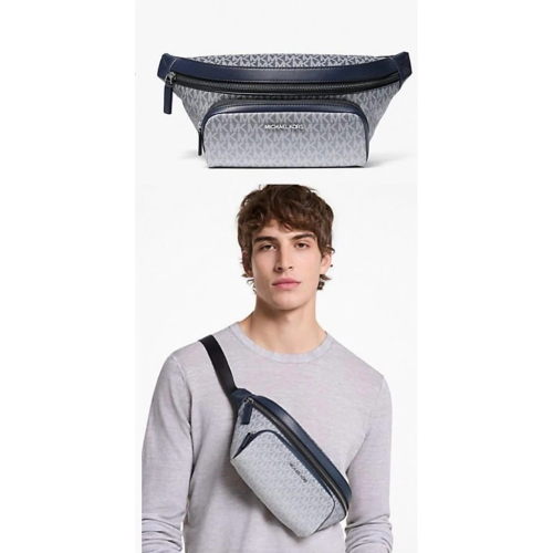 Michael Kors Cooper logo 男士新款肩腰包 -深藍漸層