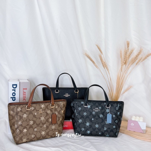 美國代購??台灣現貨 Coach 新款小托特 手提斜背托特包