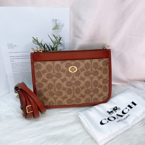 美國代購 台灣現貨 Coach 專櫃款三層側扁包 斜背包