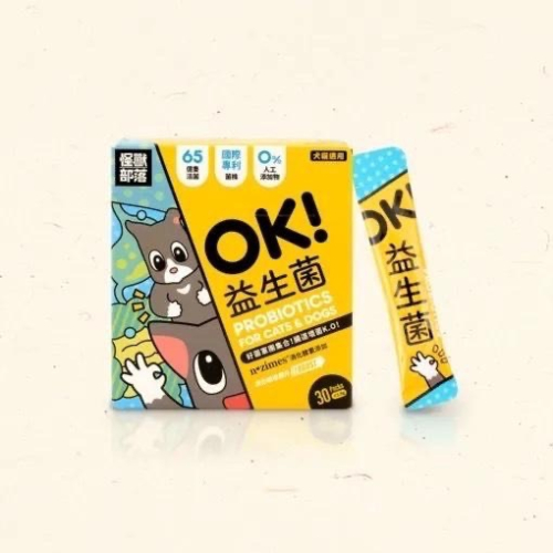 怪獸部落 OK！益生菌 蔓越莓 軟骨素 好心情 葉黃素 元氣鐵 保健品系列 1.5g 腸胃保健