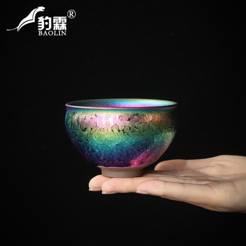 窯變建盞主人杯茶杯陶瓷茶盞單杯子功夫茶具茶碗品茗杯大小號禮盒