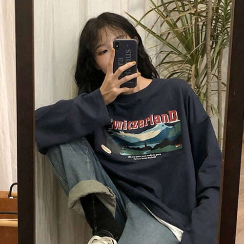 ins超火假兩件衛衣女春秋寬松韓版潮bf慵懶風港味學生復古上衣服