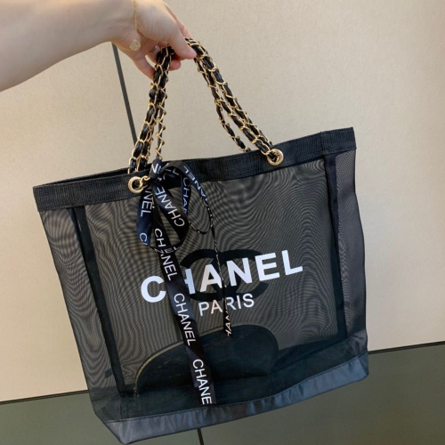 Chanel 香奈兒 網布帆布包 托特包 肩背包 手提包 環保購物袋 VIP限量贈品禮 方便實用 好氣質 購物袋 手提袋