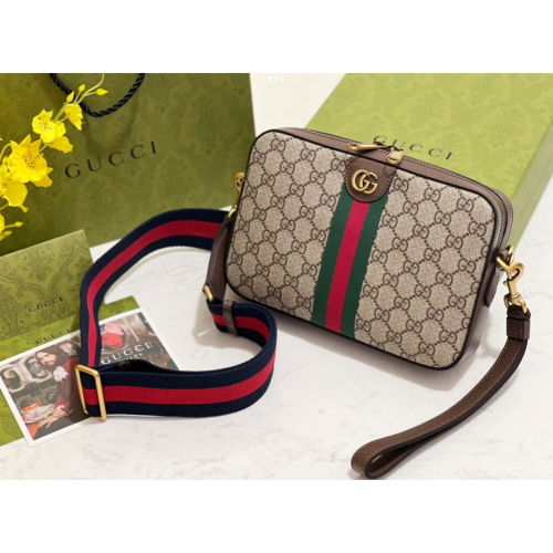 二手Gucci 男士斜跨包時尚單肩包休閑相機包手拿包郵差包