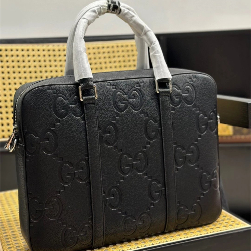 Gucci古馳包包 經典老花壓紋真皮公事包 男生公文包 商務通勤包 旅行包 單肩包 側背包 休閒斜背包 手提袋