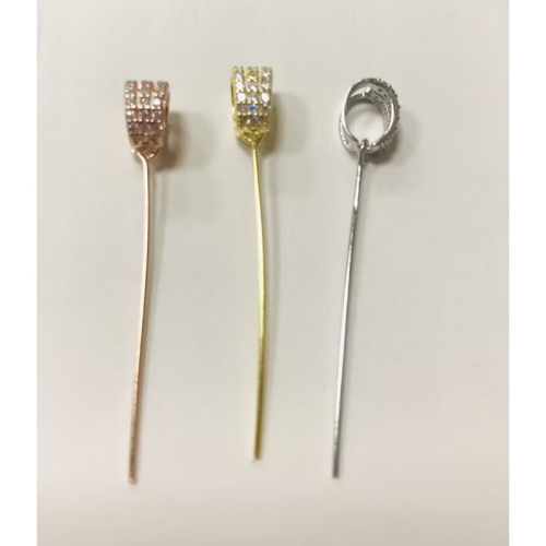925純銀、墜扣 玉石專用夾扣 橫向穿孔牛鼻孔玉石專用夾扣頭