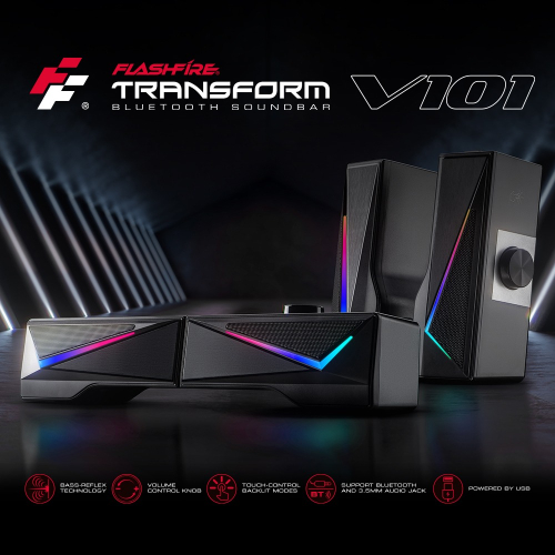 電玩遊戲王Flashfire V101 電競變形藍芽喇叭 FlashFire Transform soundbar BT