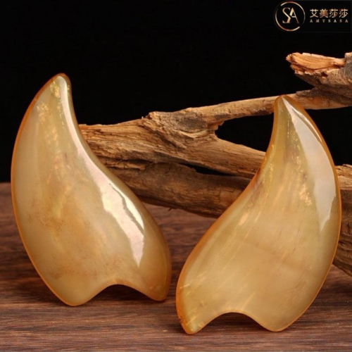 艾美莎莎?現貨 海豚 牛角刮痧器 桃心 刮痧板 臉部刮痧板 面部刮痧板 刮痧棒 撥筋棒 牛角刮痧板 刮臉 牛角刮痧器