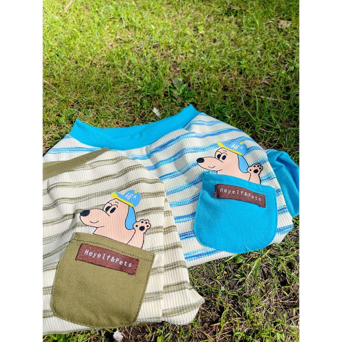 【汪喵森活】貓狗 彈力條紋棉衣 4款 狗衣服 寵物衣服 秋冬服飾 中型犬 雪納瑞 西高地 比熊 柯基 柴犬 法鬥