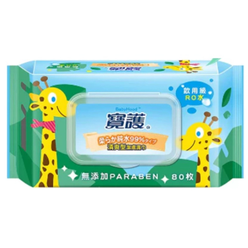 寶護有蓋濕紙巾80抽