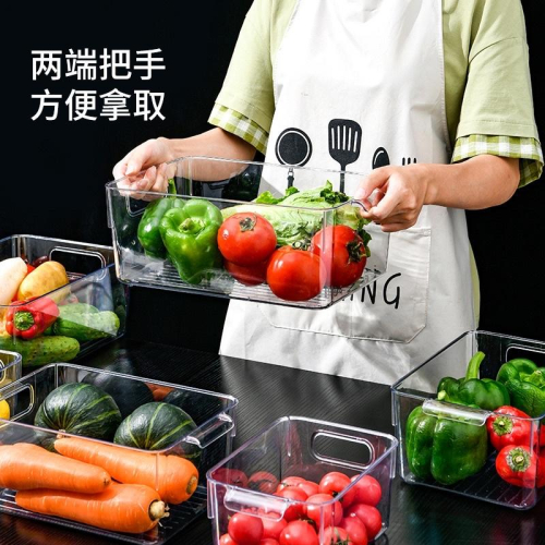 現貨 小 / 中 / 大 冰箱收納盒 透明收納盒 把手收納盒 冰箱置物盒 冰箱整理盒 整理盒 收納盒