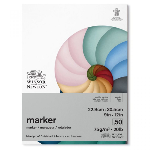 藝城美術~Winsor & Newton 溫莎牛頓 Marker 麥克筆 插畫本 代針筆 沾水筆 75g A4 50張