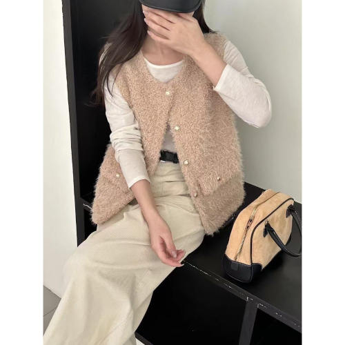 小香風毛毛背心