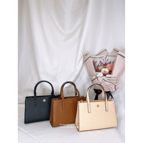 美國代購??台灣現貨 Tory Burch｜TB 皮革款 迷你小托特 手提斜背包