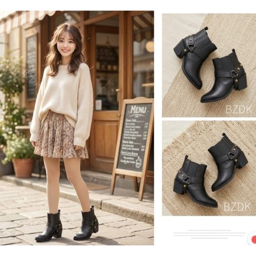 全新 Heather 3way短靴