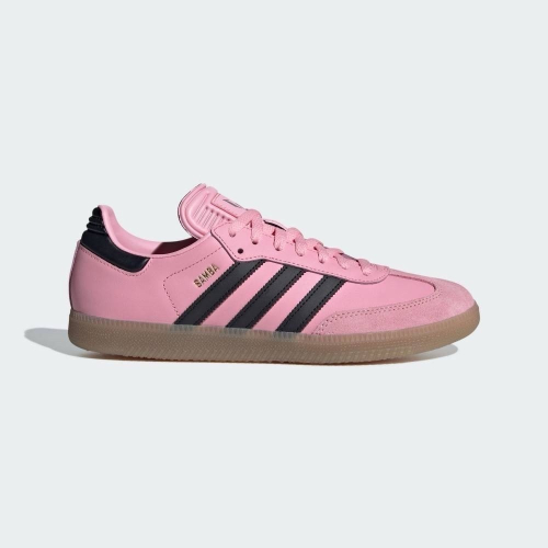 ?adidas SAMBA X MESSI 聯名款 粉黑色/粉紅色/黑色/金屬字/焦糖底 IH8158 男女通用款