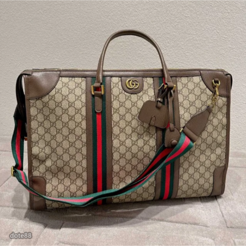 【GUCCI】古馳經典GG印花男士出差公事包大容量商務手提電腦包單肩斜挎包父親節情人節生日禮物送領導上班出差必備