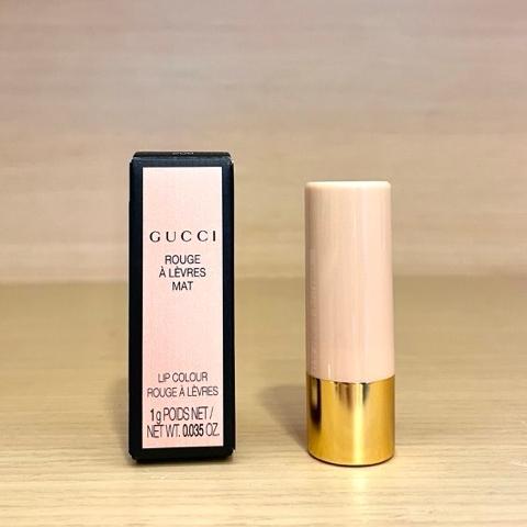 栗子美妝?｜GUCCI 傾色絨霧迷你唇膏 1g #208 古馳 小樣 專櫃中文標 旅行裝 試用品 唇膏小樣