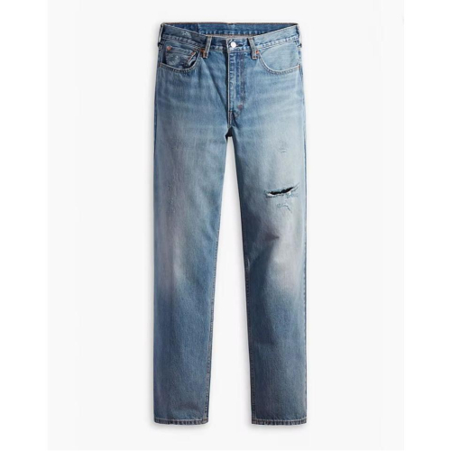 【優惠款 29-44腰】美國 日本LEVI S 550 Relaxed 淺藍水洗小破壞刀割重磅直筒牛仔褲舒適垮褲 寬版褲