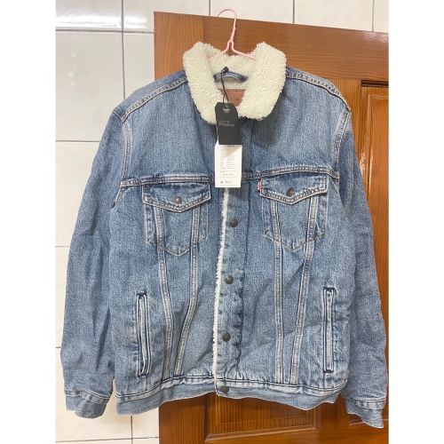 【全新】Levi’s 羔羊牛仔外套 單寧 Sherpa Trucker Jacket 男款 水洗中藍 M