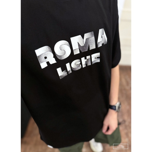 『新品上市』重磅ROMA積木英字短T(NOF2405S6010)-黑
