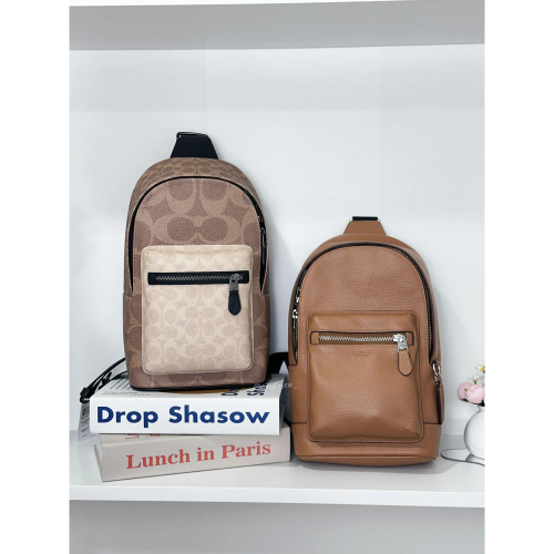 美國代購??台灣現貨 Coach 男款 直立式胸包 大款